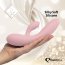 FeelzToys - Lea Rabbit Vibrator - Light Pink - dimensiuni complete
