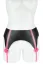 Portjartier LateX, Cottelli Collection, cu strapsuri, cleme si funda roz - Negru