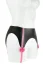 Portjartier LateX, Cottelli Collection, cu strapsuri, cleme si funda roz - Negru