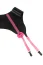 Portjartier LateX, Cottelli Collection, cu strapsuri, cleme si funda roz - Negru