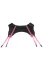Portjartier LateX, Cottelli Collection, cu strapsuri, cleme si funda roz - Negru