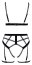 Set Lenjerie Intima Provocatie Harness Look Cottelli Lingerie - Negru - detaliu finisaj