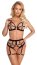Set Lenjerie Intima Provocatie Harness Look Cottelli Lingerie - Negru - accesorii incluse