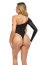 Body Pink Lipstick Lingerie Dollar Sign Bodysuit cu umarul gol - Negru, S-L
