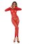 Bodystocking Plasa Rene Rofe Mad Love - Rosu