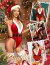 Set Lenjerie Dreamgirl, costum Craciunita, body de catifea si caciulita, S-L