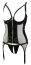 Set Corset Black Level Vinyl, Open Cups si bikini - Negru