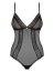 Body dantela transparenta delicat - Obsessive 862-TED - negru