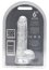 Dildo Loving Joy, cu testicule, Transparent, 16,5 cm