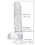 Dildo Loving Joy, cu testicule, Transparent, 16,5 cm
