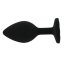 ​Dop anal din silicon Toosh, mic, negru, 7,4 cm, Small