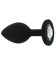 ​Dop anal din silicon Toosh, mic, negru, 7,4 cm, Small