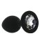 ​Dop anal din silicon Toosh, mic, negru, 7,4 cm, Small
