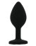 ​Dop anal din silicon Toosh, mic, negru, 7,4 cm, Small