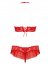 Lenjerie intima sexy chiloti si bustiera, Obsessive 863 - Rosu