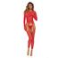 Bodystocking Plasa Decupat Rene Rofe - Rosu