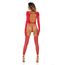 Bodystocking Plasa Decupat Rene Rofe - Rosu