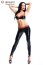 Set pantaloni si bustiera Tomiko Wetlook Shibari by Demoniq - Negru