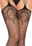 Ciorapi cu model plasa, Leg Avenue, Duchess Garter Belt Fishnet Stockings - Negru