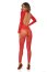 Bodystocking Plasa Rene Rofe Mad Love - Rosu