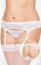 Set Portjartier si Chiloti Dantela Softline - Alb