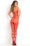 Bodystocking  Strapped Up Sheer Rene Rofe - Rosu