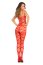Bodystocking  Strapped Up Sheer Rene Rofe - Rosu
