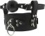 Zgarda piele Bondage Blaze, cu gag - negru