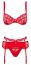 Lenjerie Intima Obsessive Set Heartina - Rosu