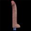 Vibrator Reincarcabil USB, Lovetoy, Real Softee, Silicon, Maron, 10 Vibratii - 28 cm x 4 cm