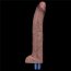 Vibrator Reincarcabil USB, Lovetoy, Real Softee, Silicon, Maron, 10 Vibratii - 28 cm x 4 cm