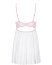 Set Babydoll și Tanga Girlly Obsessive - Alb - vedere laterala