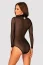 Body Sexy Transparent Obsessive B136 - Negru - detaliu design
