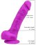 Dildo realist din silicon, Loving Joy, cu ventuză si scrot, violet, [21 cm x 4 cm]