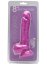 Dildo realist din silicon, Loving Joy, cu ventuză si scrot, violet, [21 cm x 4 cm]