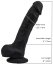 Dildo realist din silicon, Loving Joy, cu ventuză si scrot, negru, [21 cm x 4 cm]