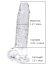 Dildo Loving Joy, cu testicule, Transparent, 19 cm