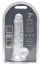 Dildo Loving Joy, cu testicule, Transparent, 19 cm