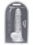 Dildo Loving Joy, cu testicule, Transparent, 19 cm