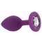 ​Dop anal din silicon Toosh, mic, violet, 7,4 cm, Small