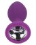 ​Dop anal din silicon Toosh, mic, violet, 7,4 cm, Small
