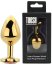 Dop anal in forma de inima auriu, Toosh, cu cristal Rosu, M
