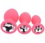 Set 3 bucati dopuri anale, Toosh, mic, medium, mare, silicon roz