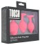 Set 3 bucati dopuri anale, Toosh, mic, medium, mare, silicon roz