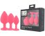 Set 3 bucati dopuri anale, Toosh, mic, medium, mare, silicon roz