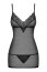 Set Neglije si Bikini Plasa Obsessive, 852-Che-1 - Negru