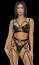 That's My Spot Cheetah Print Lingerie Set - Negru