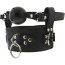 Zgarda piele Bondage Blaze, cu gag - negru