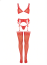 Set Lenjerie Intima Glamour Leg Avenue -Rosu