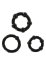 Set Inele Scala Selection »Stay Hard« Negru - detaliu design